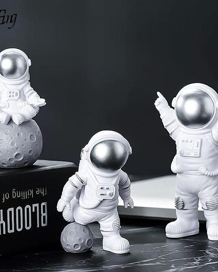 Set of 3 Nordic Astronaut Resin Decorative Sculptures