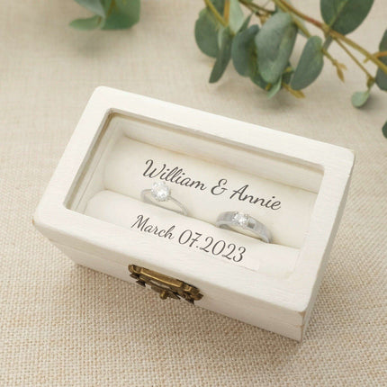 Customizable Elegant Wedding Ring Box for Lasting Memories