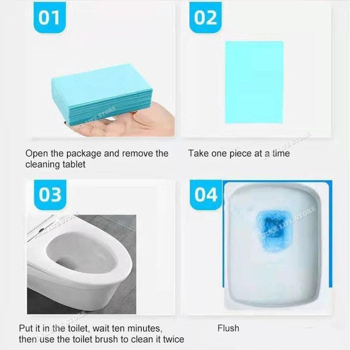 Efficient Home Cleaning Solution: 30PCS Toilet Cleaner Sheets for a Sanitary Living Space