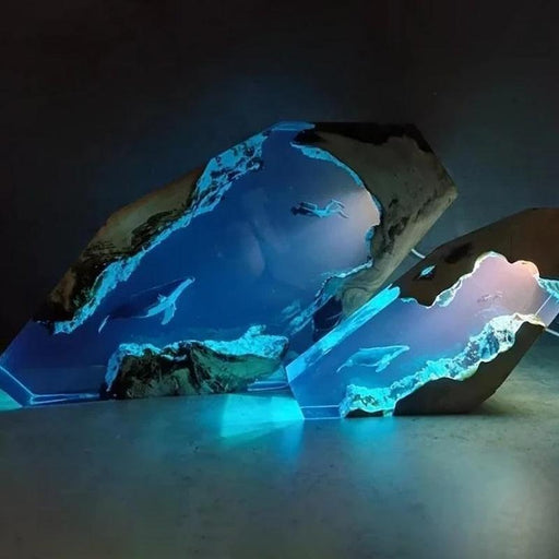 Oceanic Glow LED Underwater Scene Lamp | Diver Adventure Night Light