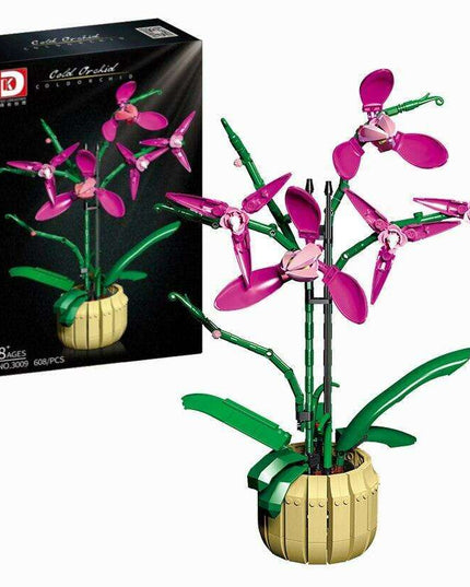 DIY Elegant Blue Phalaenopsis Floral Craft Kit: Create Your Own Stunning Home Accent