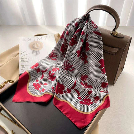 Elegant 70x70CM Printed Polyester Scarf for Timeless Style