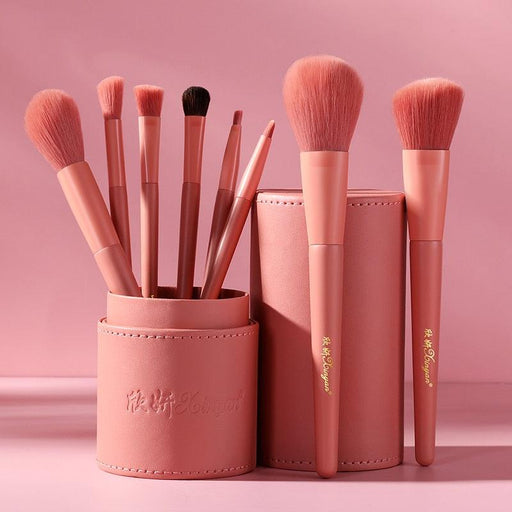 Luxurious Makeup Brush Set with Soft Synthetic Bristles and Stylish PU Storage Pouch
