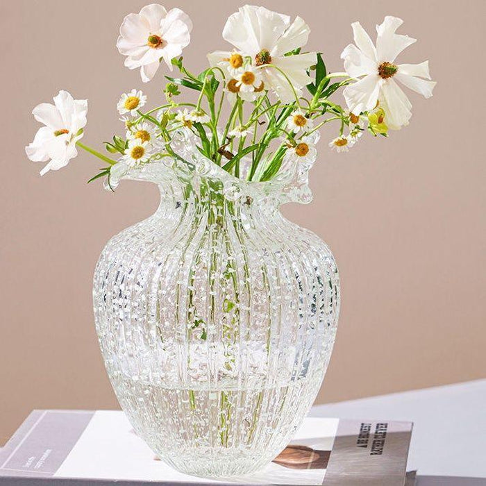 Radiant Glass Vase Trio with Solar-Powered Glow Effect