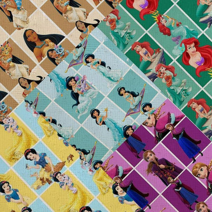 Vibrant Cartoon Character Synthetic Leather Crafting Sheet - A4 Size