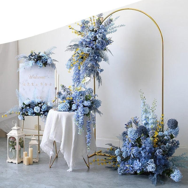 Opulent Blue Rose and Hydrangea Floral Masterpiece for Ultimate Sophistication