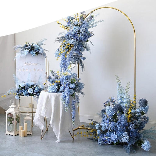 Luxurious Blue Rose and Hydrangea Ensemble for Elegance and Refinement