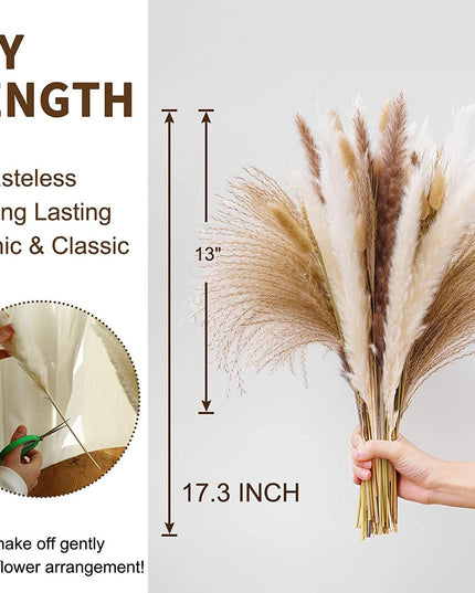 Elegant Dried Floral Arrangement with Pampas Grass - Ideal for Home Decor and Special Occasions