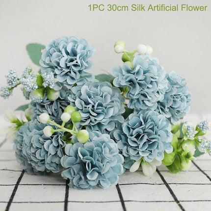 Lifelike Faux Peony Bouquet - 30cm, 7 Vibrant Colors