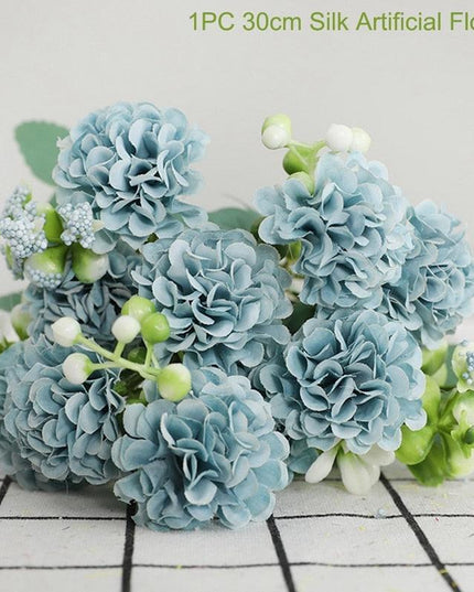 Lifelike Faux Peony Bouquet - 30cm, 7 Vibrant Colors