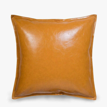 Stylish Faux Leather Cushion Cover - Elegant Accent for Modern Interiors