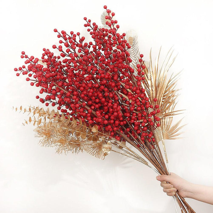 Crimson Berry Delight: Realistic Accent for Elegant Home Decor