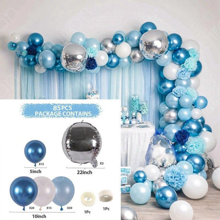 Elegant Blue Macaron Balloon Arch Kit - Transform Your Celebrations with Luxurious Style