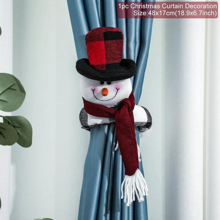 Festive Santa and Reindeer Curtain Accents for Holiday Cheer