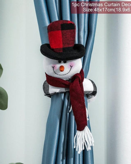 Festive Santa and Reindeer Curtain Accents for Holiday Cheer