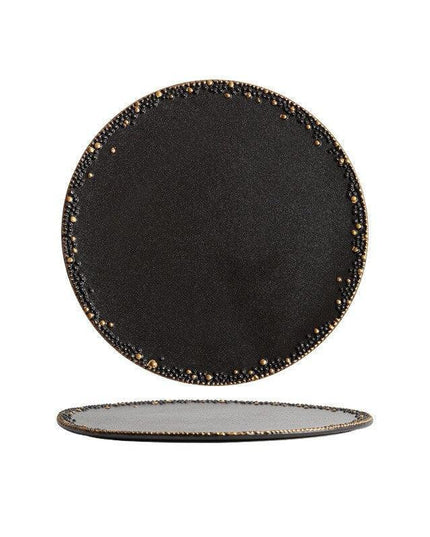 Sophisticated Pearl Point Ceramic Plate Collection for Elegant Dining