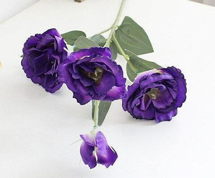 Lifelike Eustoma Silk Flower Bouquet Set: Exquisite Artificial Arrangements for Celebrations