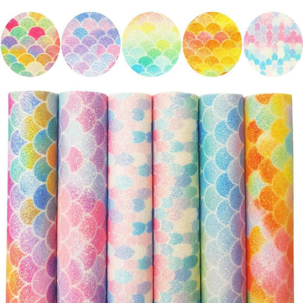 Sparkling Mermaid Glitter Fabric for Enchanting DIY Creations!