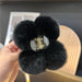 Luxe Rabbit Fur Shark Clip - Chic Hair Claw Accessory