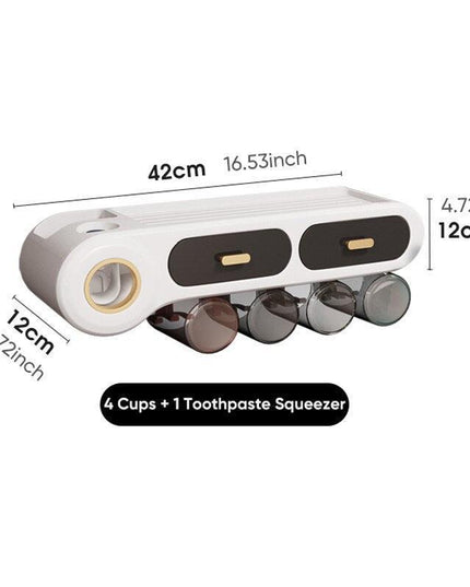 Comprehensive Bathroom Organizer Set for Toothbrushes, Cups, and Cosmetics