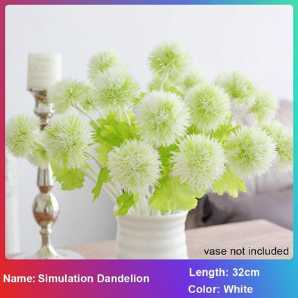 Chic Silk Dandelion Floral DIY Home Decoration Set - Elegant and Versatile