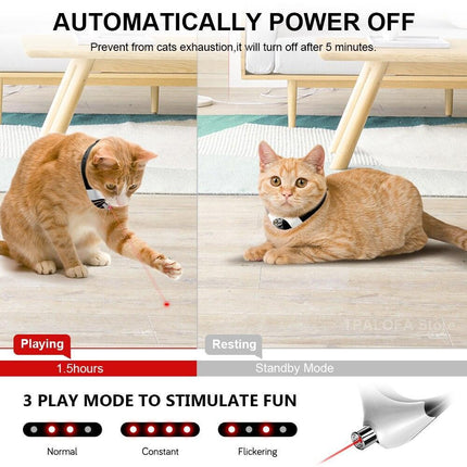 Adjustable Laser Cat Collar with USB Rechargeable Interactive Toy for Endless Fun