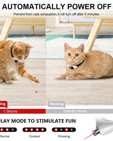 Adjustable Laser Cat Collar with USB Rechargeable Interactive Toy for Endless Fun