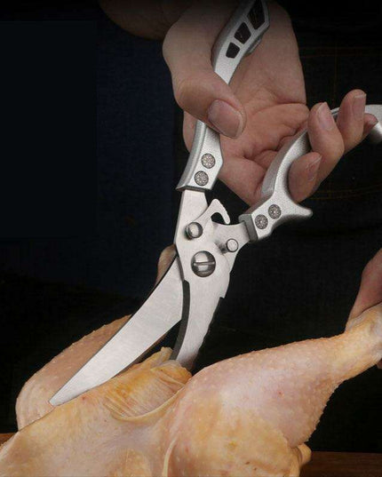 Versatile Precision Kitchen Scissors - Effortlessly Cut Through Meat, Bones, and Vegetables