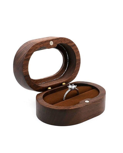Vintage-Inspired Travel Jewelry Box with Ring Holder - Elegant Storage for Special Occasions