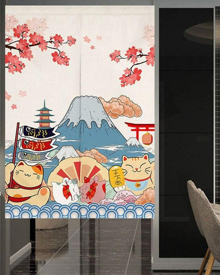 Elegant Japanese Noren Curtain: Premium Polyester Door Decor for a Stylish Upgrade