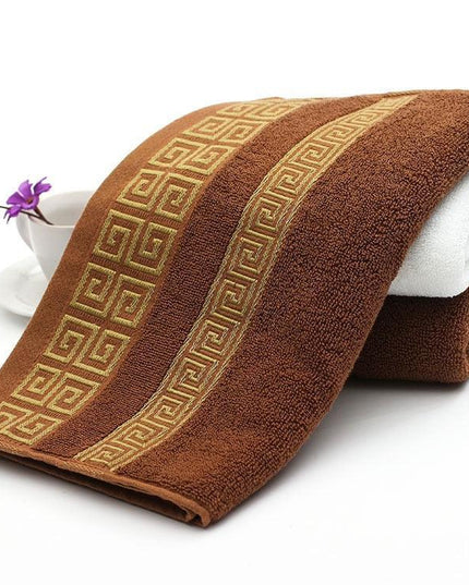 Premium White Cotton Bath Towel Set for Adults