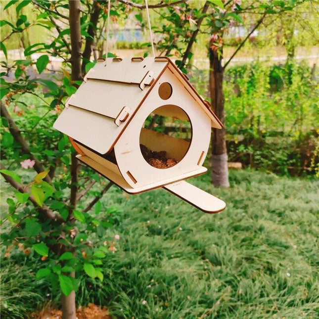 Wooden Hummingbird Feeder House Kit: Build Your Own Outdoor Bird Oasis