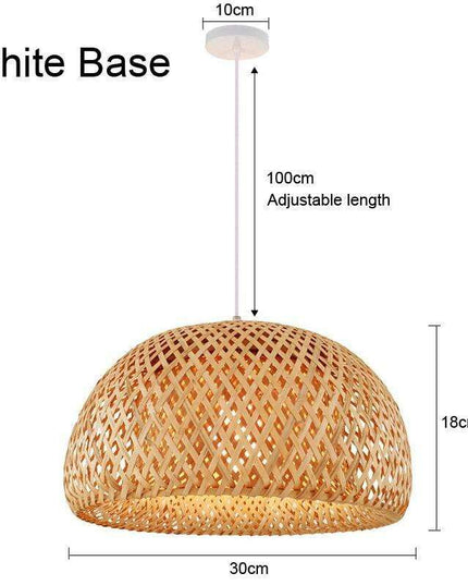 Sustainable Bamboo Chandelier Pendant Light - Stylish Illumination for Dining Areas