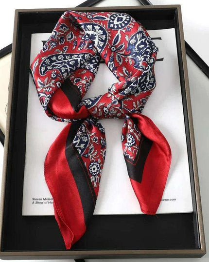 Elegant Leopard Print Silk Scarf - Premium Women's Fashion Accessory