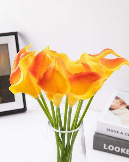 Lifelike Premium PU Calla Lily Artificial Flowers for Sophisticated Home Decor