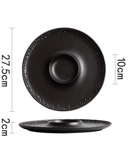 Sophisticated Pearl Point Ceramic Plate Collection for Elegant Dining