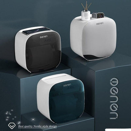 Botanica Luxe Waterproof Toilet Paper Holder with Stylish Storage Shelf