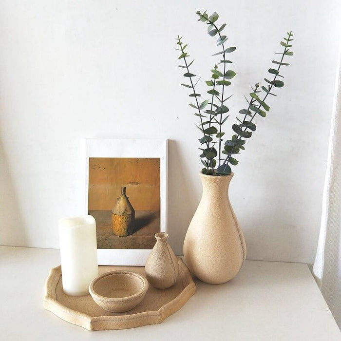 Retro Nordic Wood Vase - Sustainable Minimalist Home Decor Piece