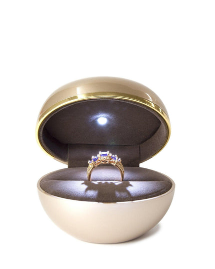 Charming LED Egg-Shaped Ring Box for Stunning Jewelry Presentation