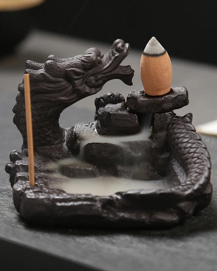 Enchanted Dragon Waterfall Incense Burner - A Serene Addition for Tranquil Spaces