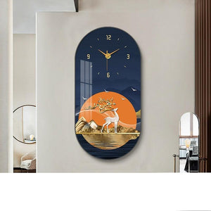Modern Luxury Wall Clock for Living Room, Fashionable Decorative Painting, Silent Creative Wall Hanging Clock for Home and Restaurant-Home Décor›Decorative Accents›Wall Arts & Decor›Mirrors & Wall Clocks-Très Elite-BG2563-30cm x 60cm-Très Elite
