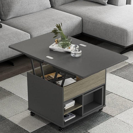 Convertible Lift-Top Coffee Table: Versatile Dining & Living Space Solution