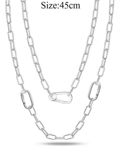 Elegant Customizable 925 Silver O Pendant Necklace for Women - Essential Minimalist Accessory