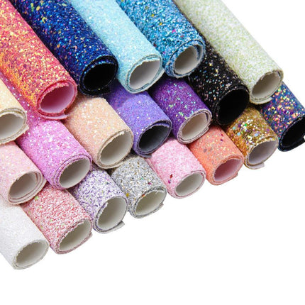 Iridescent Rainbow Glitter Vinyl Crafting Roll - Creative Shimmer Kit