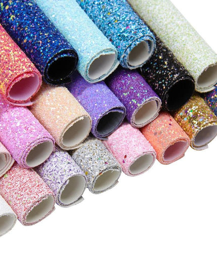 Iridescent Rainbow Glitter Vinyl Crafting Roll - Creative Shimmer Kit