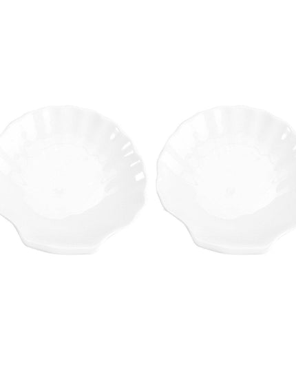 Charming Scalloped White Ceramic Dish with Timeless Elegance