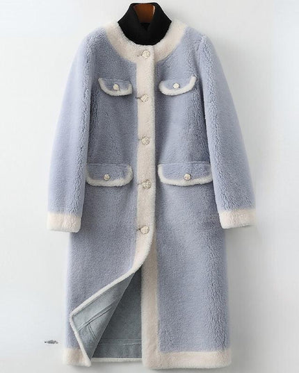 Opulent Winter Elegance: Sumptuous Lamb Fur Coat for Ultimate Warmth & Fashion