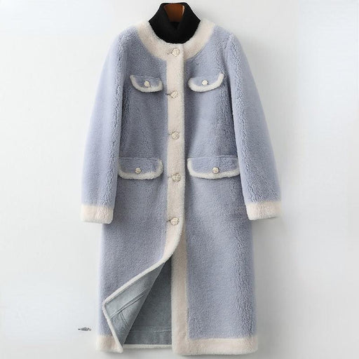 Luxurious Winter Elegance: Genuine Lamb Fur Coat for Unmatched Warmth & Style