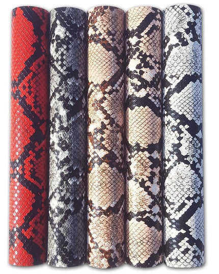 Exotic Python Pattern Vegan Leather Roll for Creative Handmade Accessories