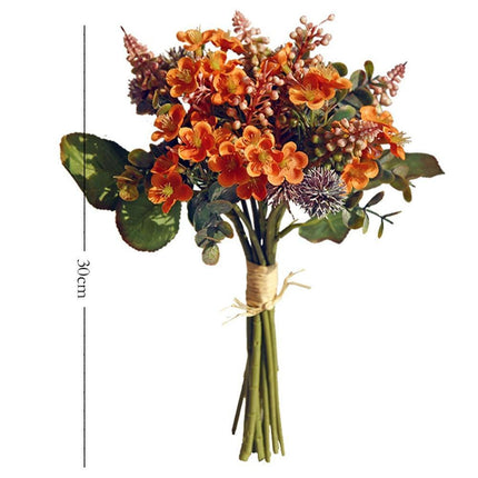 Nordic Elegance Hydrangea and Fruit Silk Floral Display